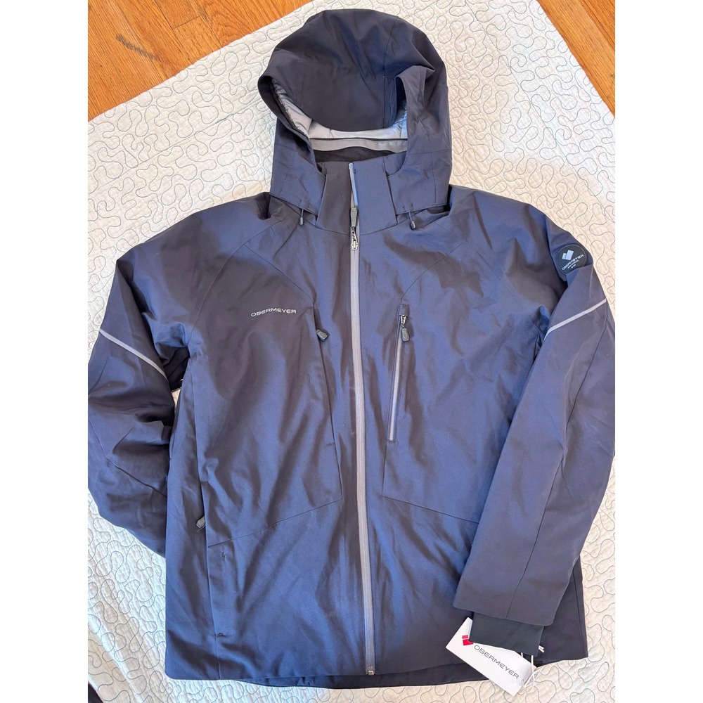 Obermeyer Mens Raze Jacket Black Insulated Ski Snowboard Parka Size Large
